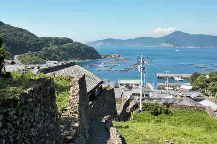 外泊の高台からの眺め